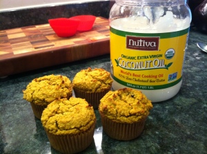 Paleo pumpkin muffins adapted for low carb version from Sarah Fragroso's cookbook "Everyday Paleo Family Cookbook".