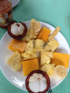 Plate of fruit - we had for breakfast every morning!